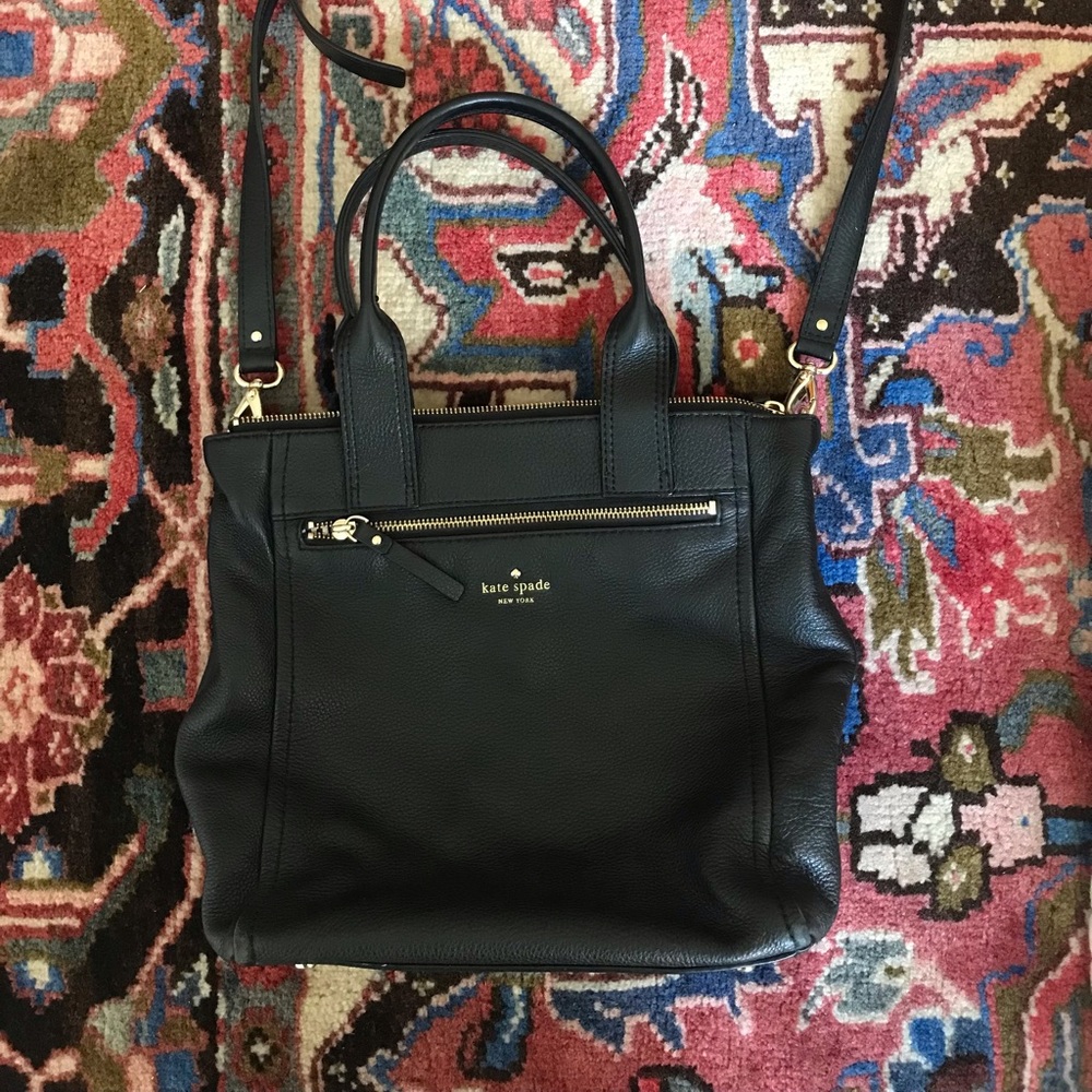 Kate Spade black leather handbag